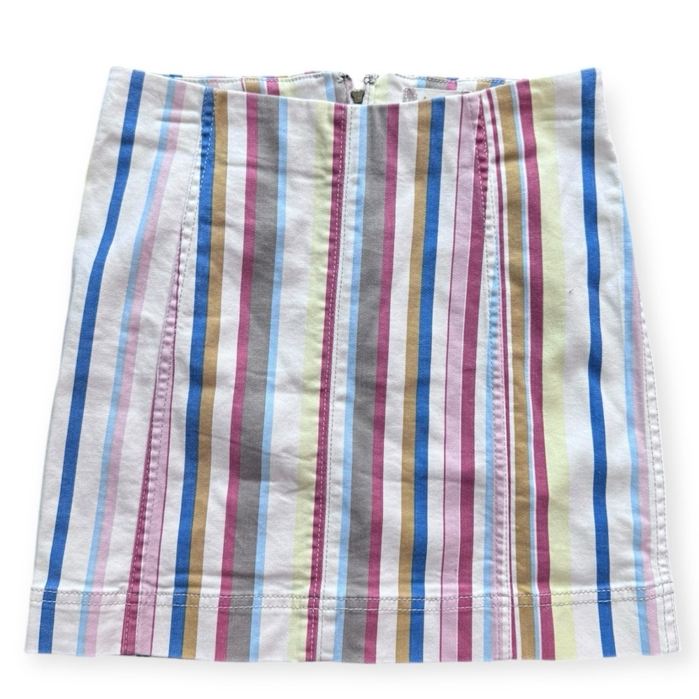 Altar'd State Colorful Striped Mini Skirt